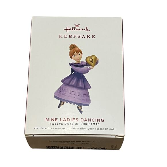 Hallmark 2019 Twelve Days of Christmas 9 Ladies Dancing Ornament - Picture 1 of 4